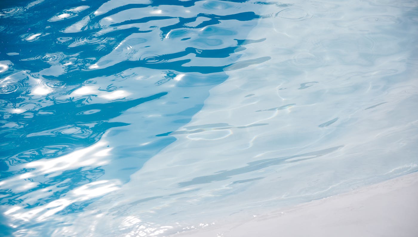 Sunlit blue water with gentle ripples.